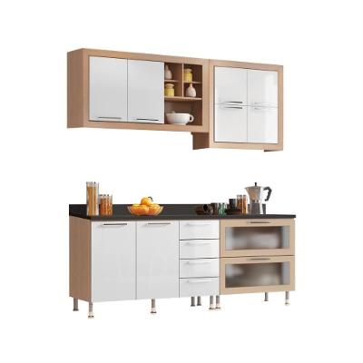 Cozinha Ditália Aspen Com Tampos Carvalho Branco A58