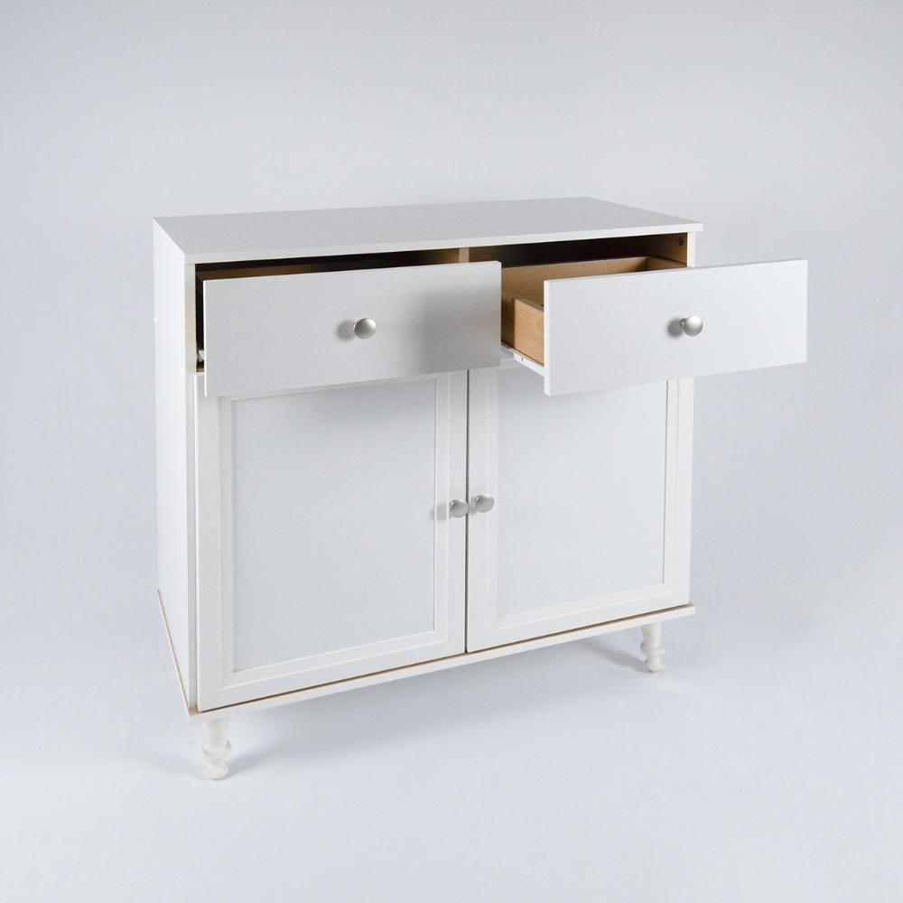 Aparador Buffet Ditália 2 Gavetas 2 Portas R-629 Brancoanco - 2
