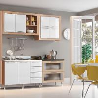 Cozinha Ditália Aspen Sem Tampo Sem Pia Carvalho Branco A58 - 2