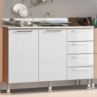 Cozinha Ditália Aspen Sem Tampo Sem Pia Carvalho Branco A58 - 7