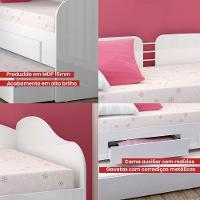 Sofá Cama Solteiro Com Colchões Ditália Cama Auxiliar Cm-08 Branco - 6