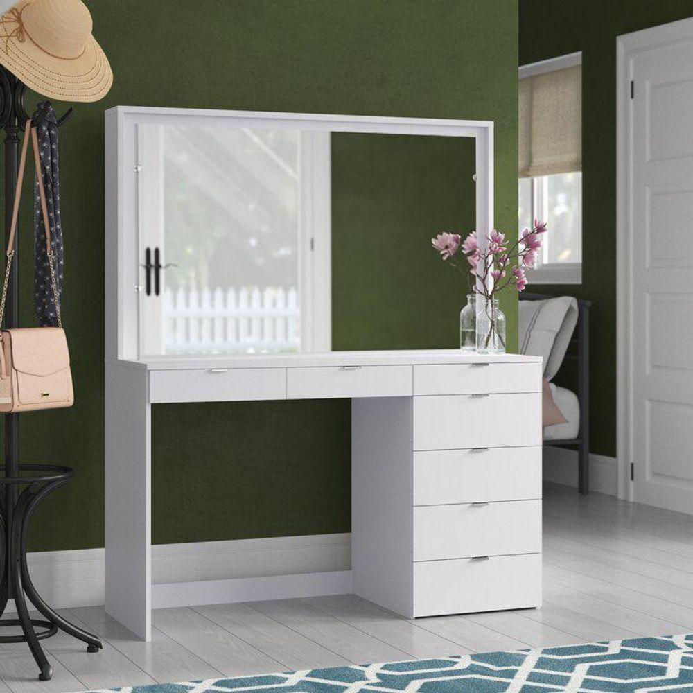 Penteadeira Ditália 7 Gavetas 2 Divisorias Uv Acetinado - 2