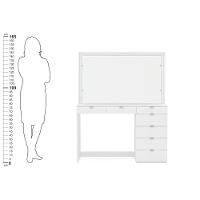 Penteadeira Ditália 7 Gavetas 2 Divisorias Uv Acetinado - 7