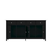 Aparador Buffet Ditália 4 Portas 4 Gavetas R-626 Preto - 5