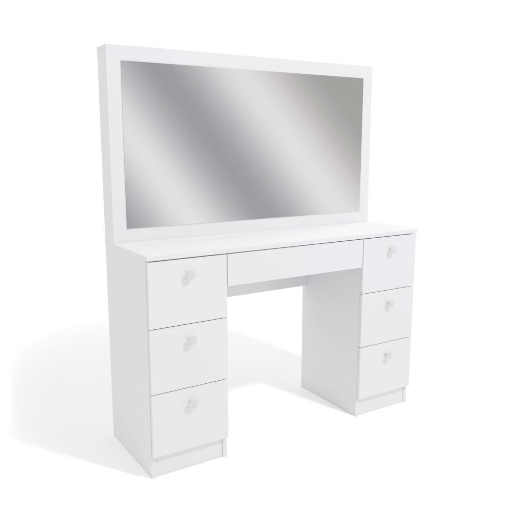 Penteadeira Ditália 7 Gavetas Pe-80 Branco Uv Acetinado - 1