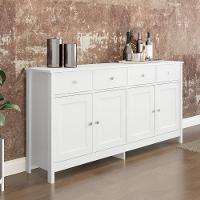 Cristaleira + Aparador Ditália + Kit Luz E-962 + R-626 Branco - 3