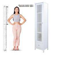 Cristaleira + Aparador Buffet Ditália E-962 + R-626 Branco - 6