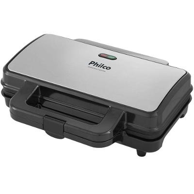 Sanduicheira e Grill Philco PGR02I Inox Antiaderente 900W Preto 220V