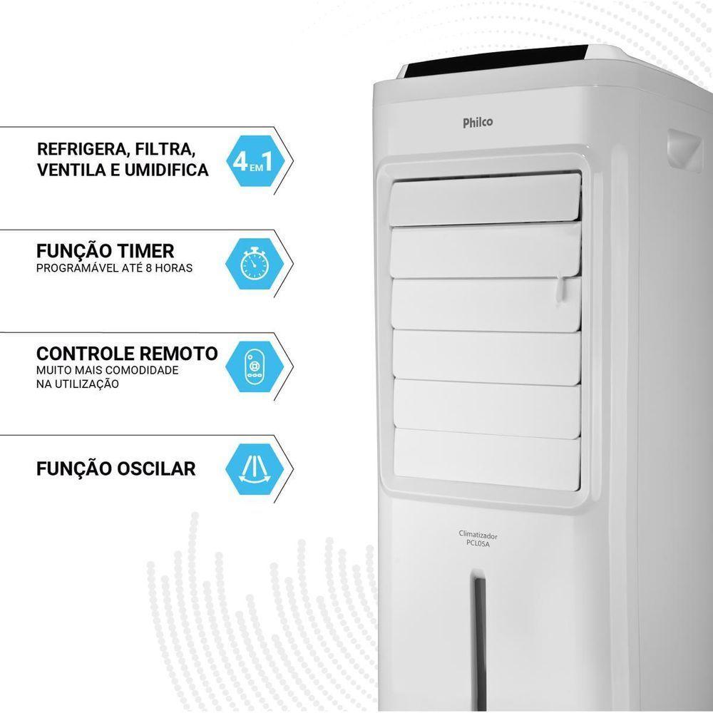 Climatizador Philco 4 Em 1 PCL05A 3 Velocidades Função Timer 220V - 5