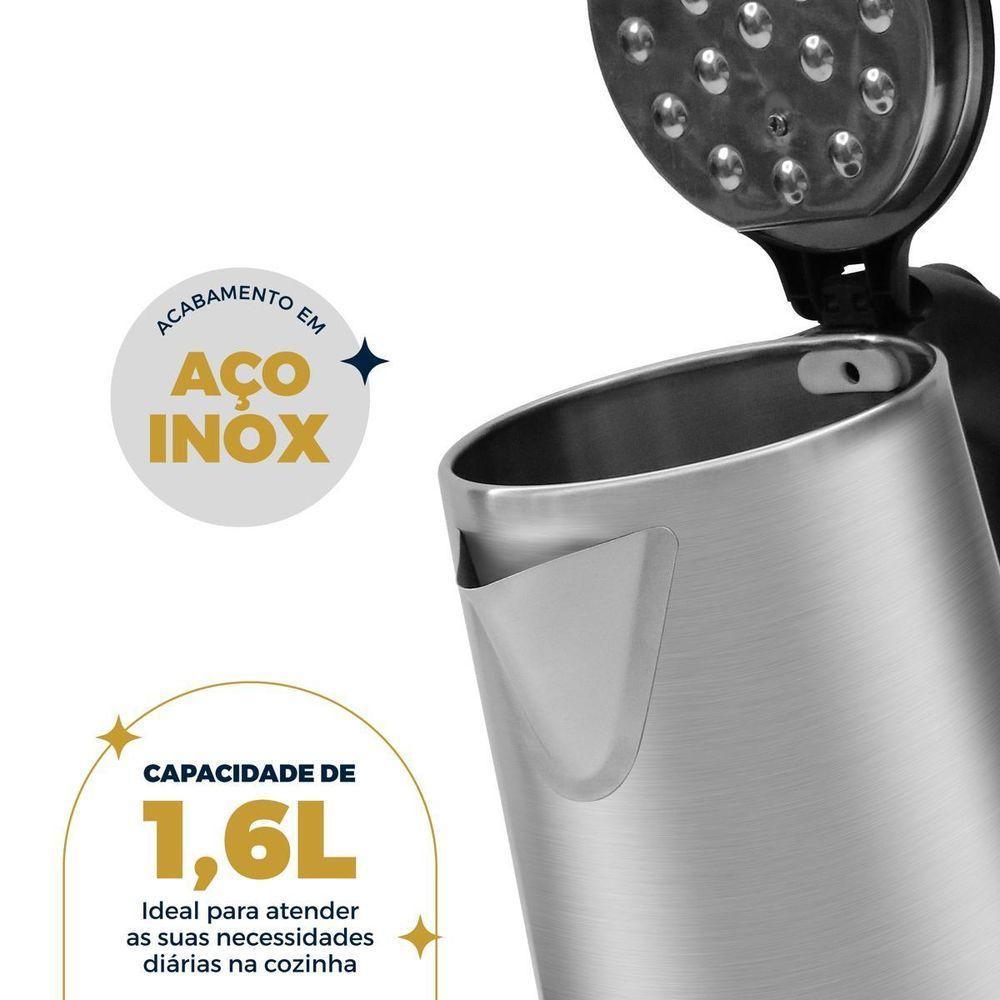 Chaleira Elétrica Britânia 1,6L 1500W Base 360° BCHE01 220V - 5