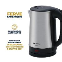 Chaleira Elétrica Britânia 1,6L 1500W Base 360° BCHE01 220V - 7