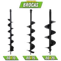 Trado Motorizado + Brocas 80x10 80x15 80x20 + óleo Stihl 2t - 5
