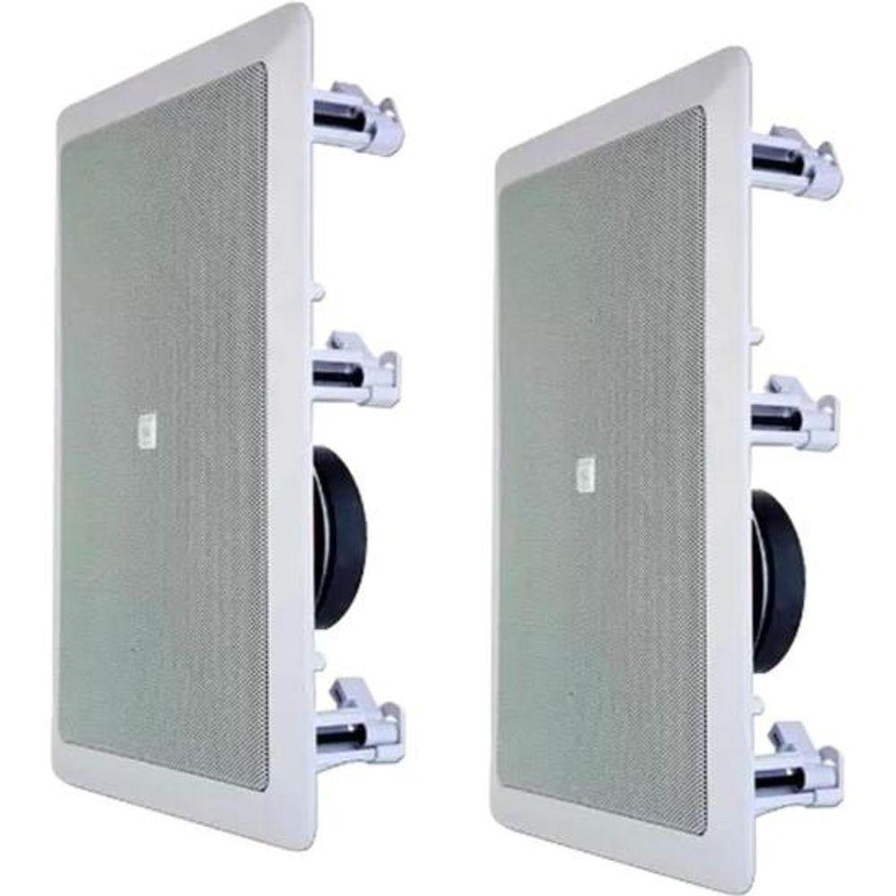 Arandela 6 Jbl 6w21rt 25w Rms Retangular Branca - Par / 2 [f002] - 2