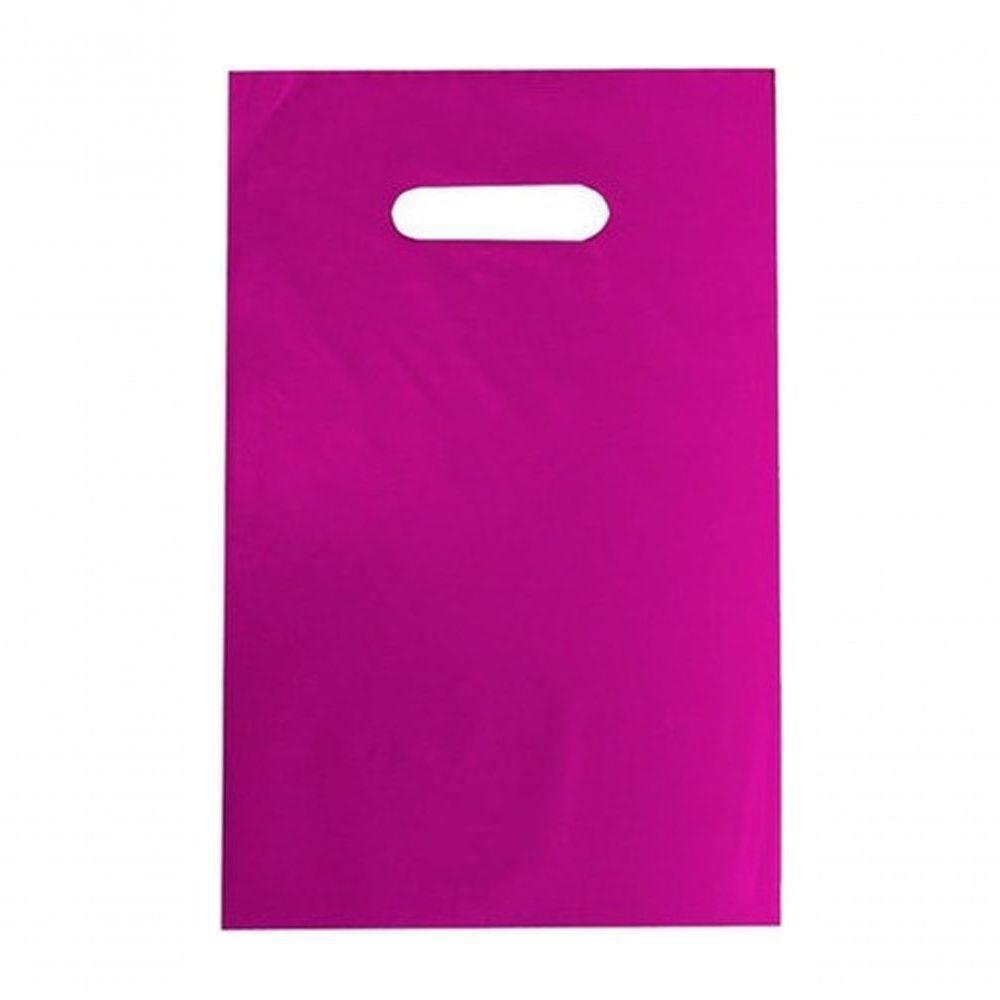 Sacola Plástica 40x50 Alça Boca De Palhaço 1 Kg / 40 Un Rosa - 3