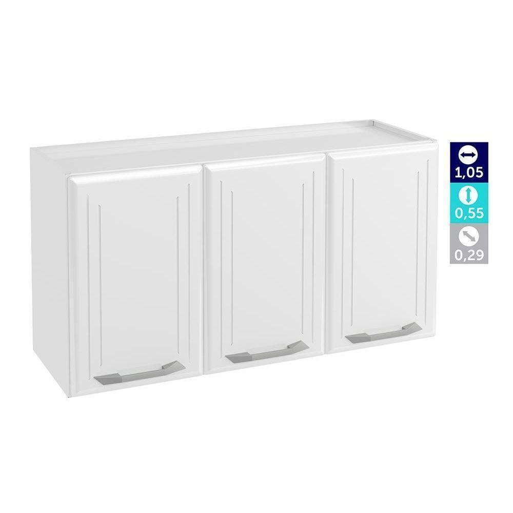 Módulo Cozinha Telasul Topázio Armário  c/ 3 Portas Branco - 3