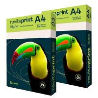 Papel Sulfite A4 75g 500 Folhas Reciclado Natural 2 Unidades - Revita Print - 1