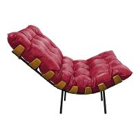 Kit 02 Poltronas Costela Corano Base Metal D´rossi Vermelho - 2