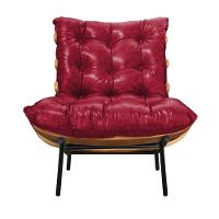 Kit 02 Poltronas Costela Corano Base Metal D´rossi Vermelho - 5