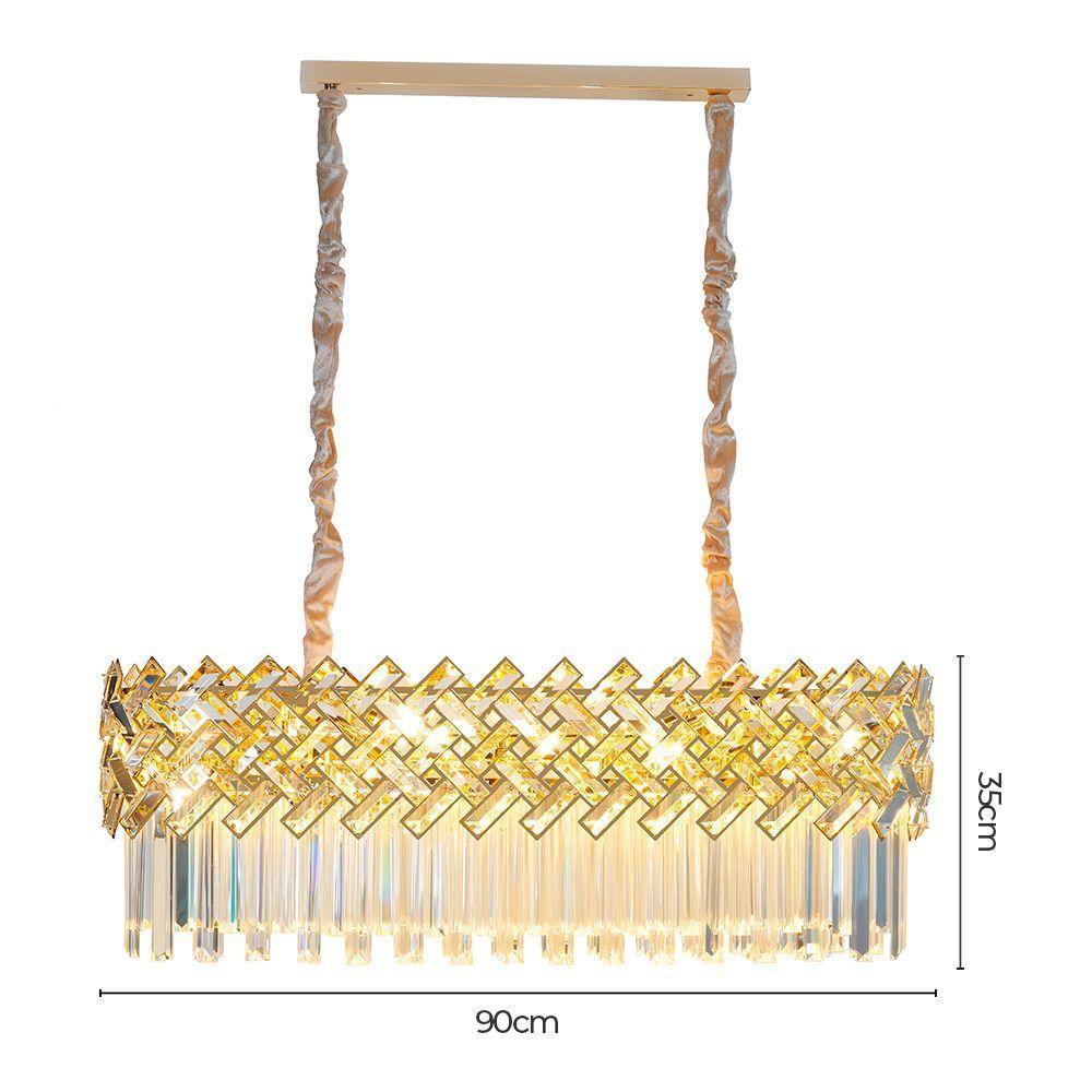 Lustre Pendente Skylight Lor 4005-1 Dourado Retangular 90 G9 Bivolt Dourado - 5