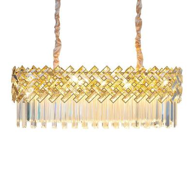 Lustre Pendente Skylight Lor 4005-1 Dourado Retangular 90 G9 Bivolt Dourado