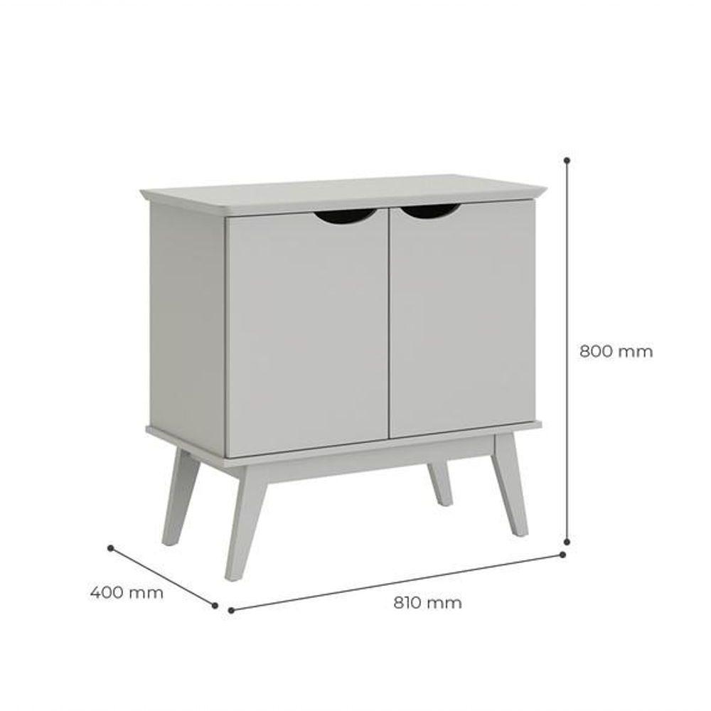 Buffet Patrimar 2 Portas Prism Branco Acetinado/cinamomo - 4