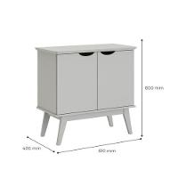 Buffet Patrimar 2 Portas Prism Branco Acetinado/cinamomo - 4