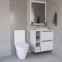 Conjunto Gabinete E Espelhiera Plena Compact 100cm Branco - 1