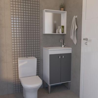 Conjunto Gabinete E Armário Dia A Dia Essencial 45cm Para Embutir Chumbo