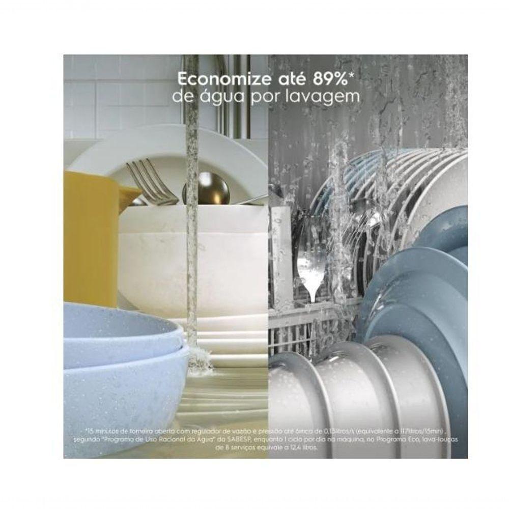 Lava-Louça Electrolux 8 Serviços Branca Com Programa Lava E Seca 50' LB08E Branco 110V - 5