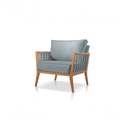Poltrona Safira Veludo Azul Decorativa Sala Estar Confort