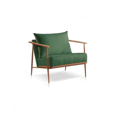 Poltrona Mari Veludo Verde Decorativa Sala Estar Confort