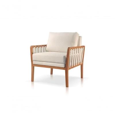 Poltrona Perla Linho Off-white Sala Estar Confort