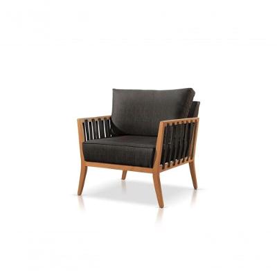 Poltrona Safira Linho Preto Decorativa Sala Estar Confort
