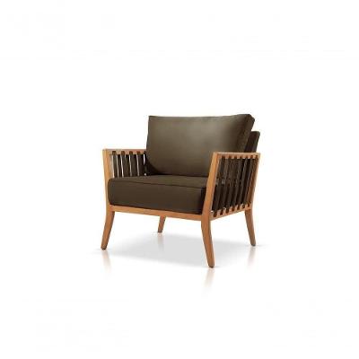 Poltrona Safira Suede Marrom Decorativa Sala Estar Confort