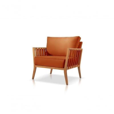 Poltrona Safira Suede Terracota Decorativa Sala Confort