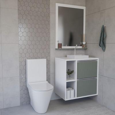 Conjunto Gabinete E Espelhiera Plena Compact 100cm Verde