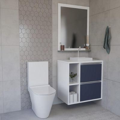 Conjunto Gabinete E Espelhiera Plena Compact 100cm Azul