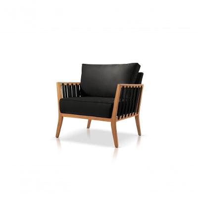 Poltrona Safira Suede Preto Decorativa Sala Estar Confort