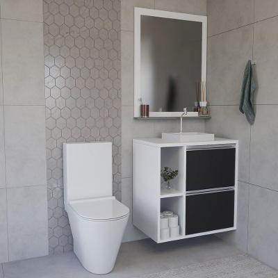 Conjunto Gabinete E Espelhiera Plena Compact 100cm Preto