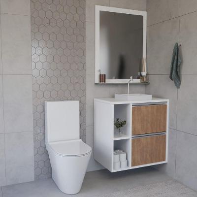 Conjunto Gabinete E Espelhiera Plena Compact 60cm Freijo