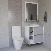 Conjunto Gabinete E Espelhiera Plena Compact 60cm Cinza - 1