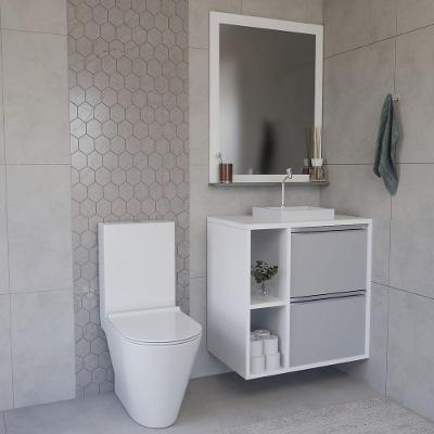 Conjunto Gabinete E Espelhiera Plena Compact 100cm Cinza