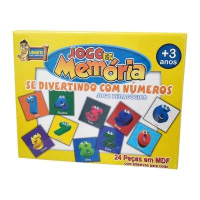 Jogo Da Memória Se Divertindo Com Números - 24 Peças