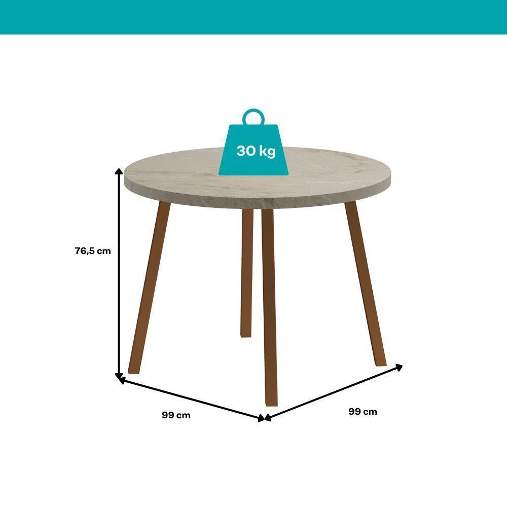 Conjunto Sala De Jantar 4 Cadeiras Veneza Petra Rosê Carraro - 4