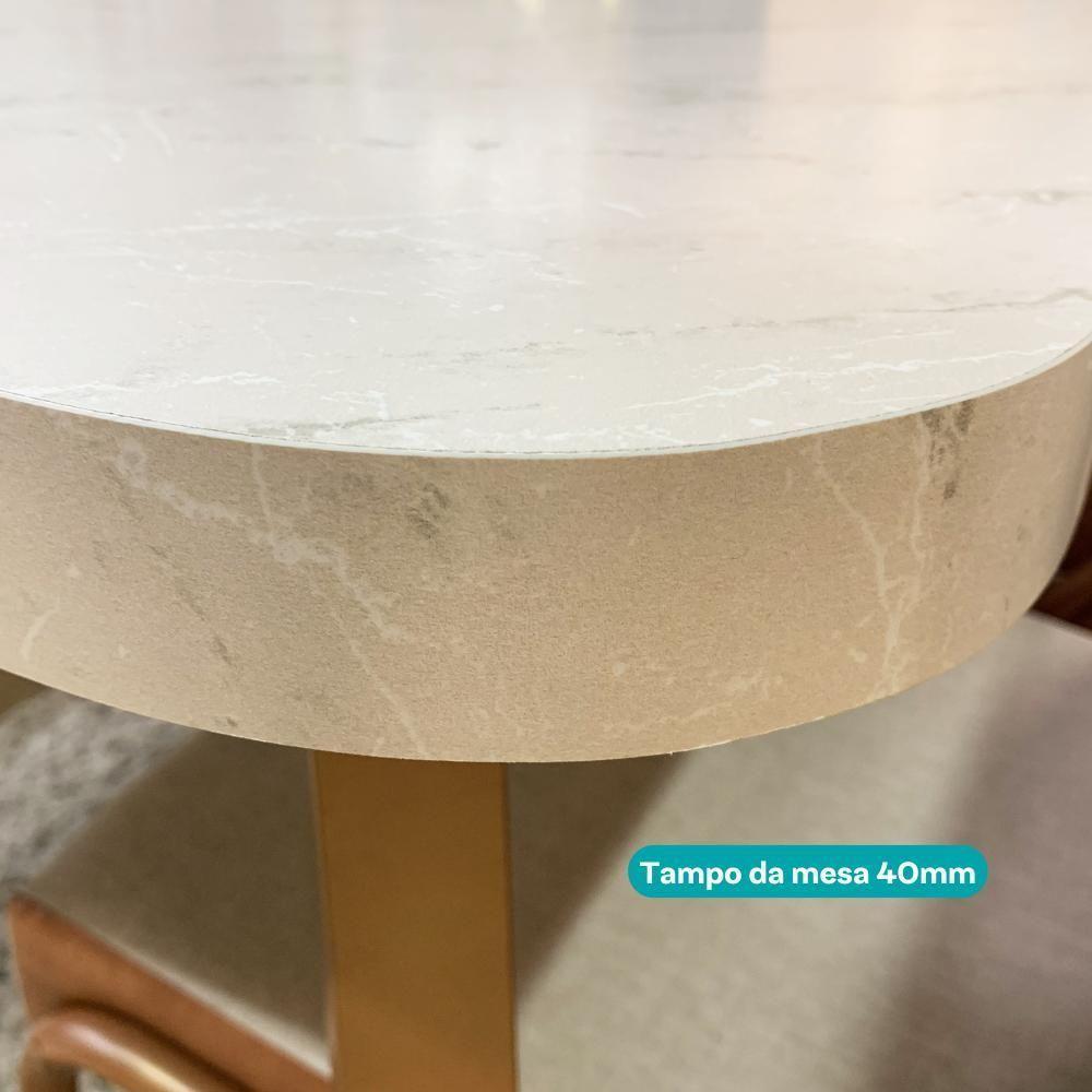 Conjunto Sala De Jantar 4 Cadeiras Veneza Petra Rosê Carraro - 5