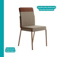 Conjunto Sala De Jantar 4 Cadeiras Veneza Petra Rosê Carraro - 6