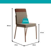 Conjunto Sala De Jantar 4 Cadeiras Veneza Petra Rosê Carraro - 8