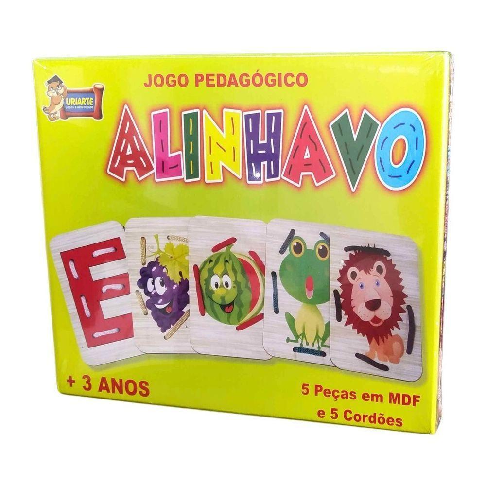 Jogo Pedagógico Alinhavo - 5 Peças E 5 Cordões - 1