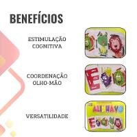 Jogo Pedagógico Alinhavo - 5 Peças E 5 Cordões - 3