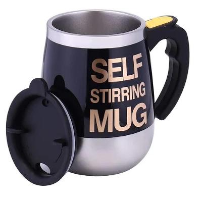 Caneca Mixer Elétrica Automática 400ml – Misturador Portátil Para Café, Shake, Whey E Achocolatado - Preta - Bivolt